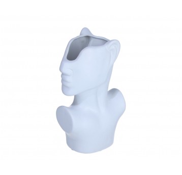 Wazon bialy z ceramiki śr14cm/23cm