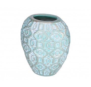 Wazon turkusowo-złoty 20cm/27cm