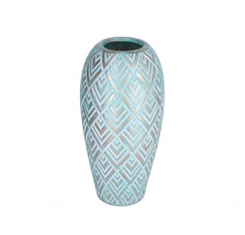 Wazon turkusowo-złoty śr 13cm/30cm