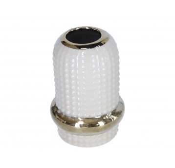 Wazonik beżowo-złoty śr 8cm/14cm