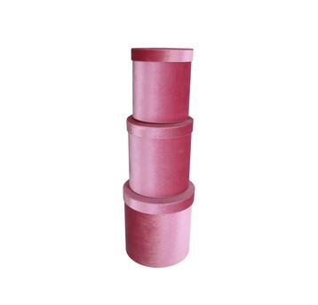 Welurowe pudełka prezentowe s/3 śr 23cm/25cm