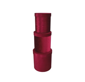 Welurowe pudełka prezentowe s/3 śr 24cm/25cm