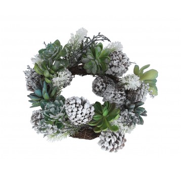 Wianek bozonarodzeniowy z szyszkami śr 30cm