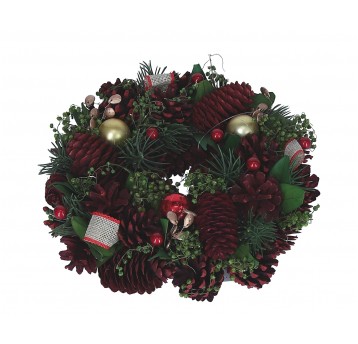 Wianek ozdobny z kompozycją śr 22cm