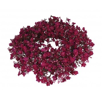 Wianek z amarantowych kwiatów śr 26cm