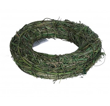 Wianek z ratanu i trawy śr 20cm