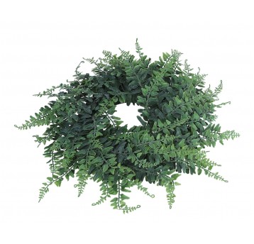 Wianek z zielonych liści paproci śr 35cm