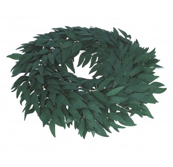 Wianek z zielonych liści śr 40cm