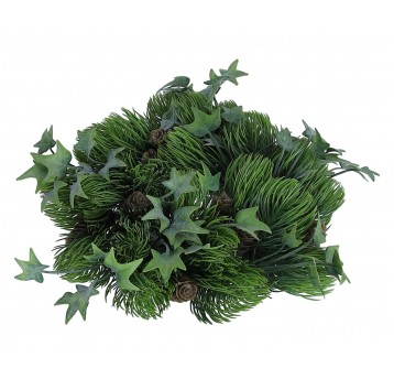 Wianek zielony z szyszkami śr 25cm