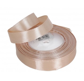 Wstązka atlasowa bezowa 15mm / 25y