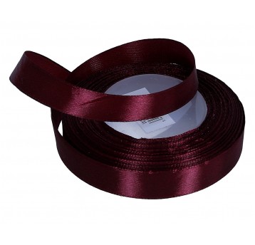 Wstązka atlasowa śliwka c. bordo 15mm / 25y