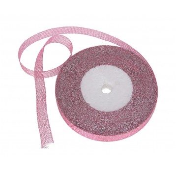 Wstążka różowa 1,5cm x 23 m