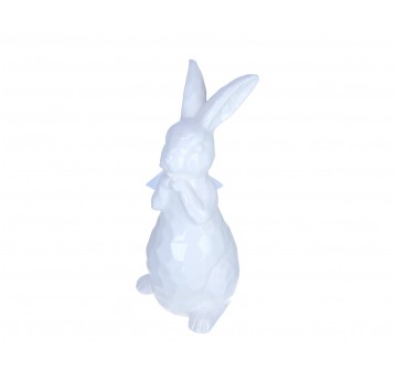 Zając biały z ceramiki 22cm/10cm
