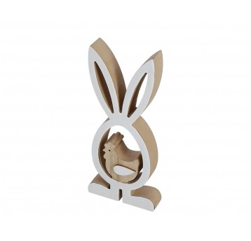 Zając dekoracyjny z kurką 22cm/11cm