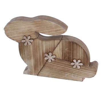 Zając z drewna 15cm/20cm/2cm