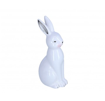 Zajączek biały stojący 12cm/5,5cm