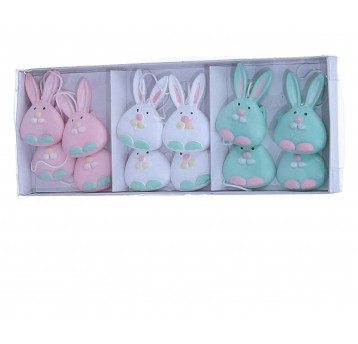 Zajączek wielkanocny mix 3 kol. 5cm op=12 szt