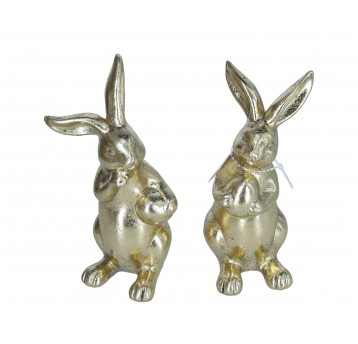 Zajączek złoty w parze 10cm/9cm/19cm