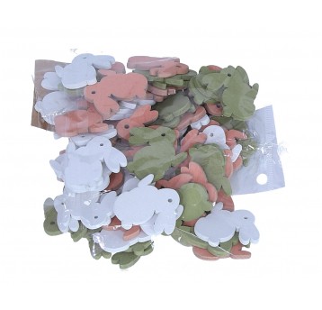 Zajączki mix 3 kol op=60szt 3cm/3cm