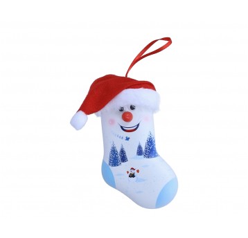 Zawieszka mikołaj z ledami 14cm/8cm