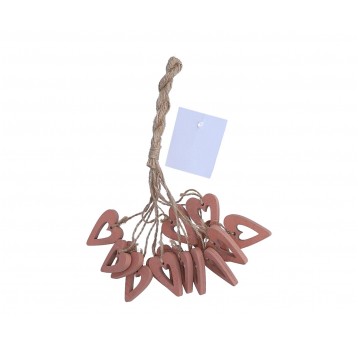 Zawieszka serca pomaranczowe op=15szt