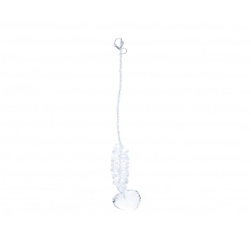 Zawieszka z sercem z kryształków 30cm