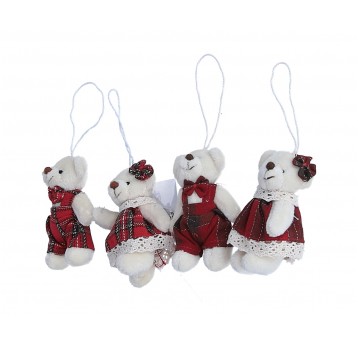 Zawieszki misie mix 4 wzory 8cm/4cm