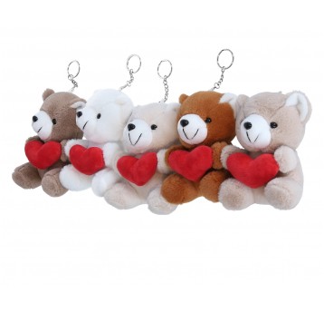 Zawieszki z czerwonym sercem mix kol. 15cm